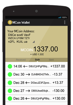 MCoin Mobile Wallet